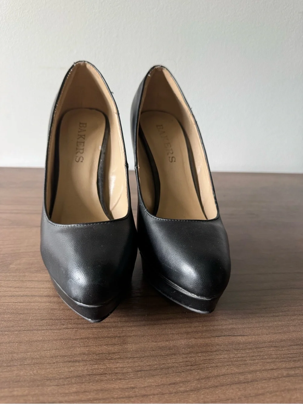 Classic Black Platform High Heel Pumps - Women's